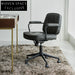 Modern Leather Armrest Study Chair, Height Adjustable Swivel Office Chair