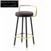 Modern Leather Curved Back Tall Kitchen Dining Bar Stool