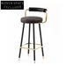 Modern Leather Curved Back Tall Kitchen Dining Bar Stool