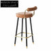Modern Leather Curved Back Tall Kitchen Dining Bar Stool