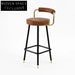 Modern Leather Curved Back Tall Kitchen Dining Bar Stool