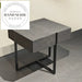 Modern Leather Nightstand with Stainless Steel Legs and Storage Bedside Table