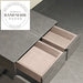 Modern Leather Nightstand with Stainless Steel Legs and Storage Bedside Table