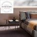 Modern Leather Nightstand with Stainless Steel Legs and Storage Bedside Table