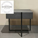 Modern Leather Nightstand with Stainless Steel Legs and Storage Bedside Table