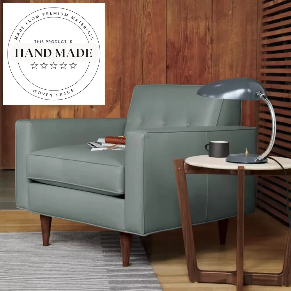 Modern Leather Reclining Living Room Accent Club Armchair, Comfortable Leisure Chair