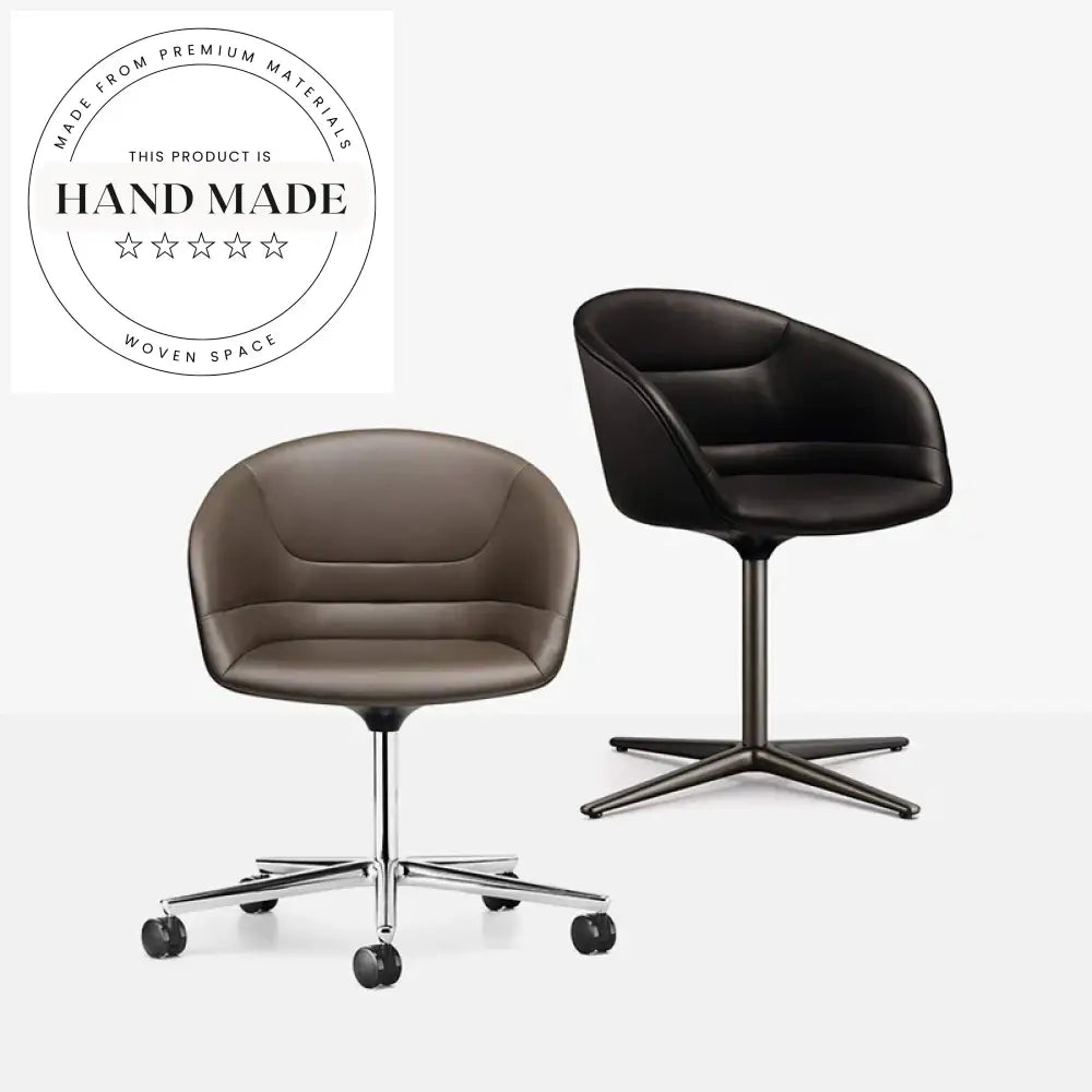 Modern Leather Swivel Recliner with Stainless Steel Base Lounge Chair