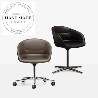 Modern Leather Swivel Recliner with Stainless Steel Base Lounge Chair