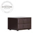 Modern Leather Two Drawer Italian Style Bedside Table