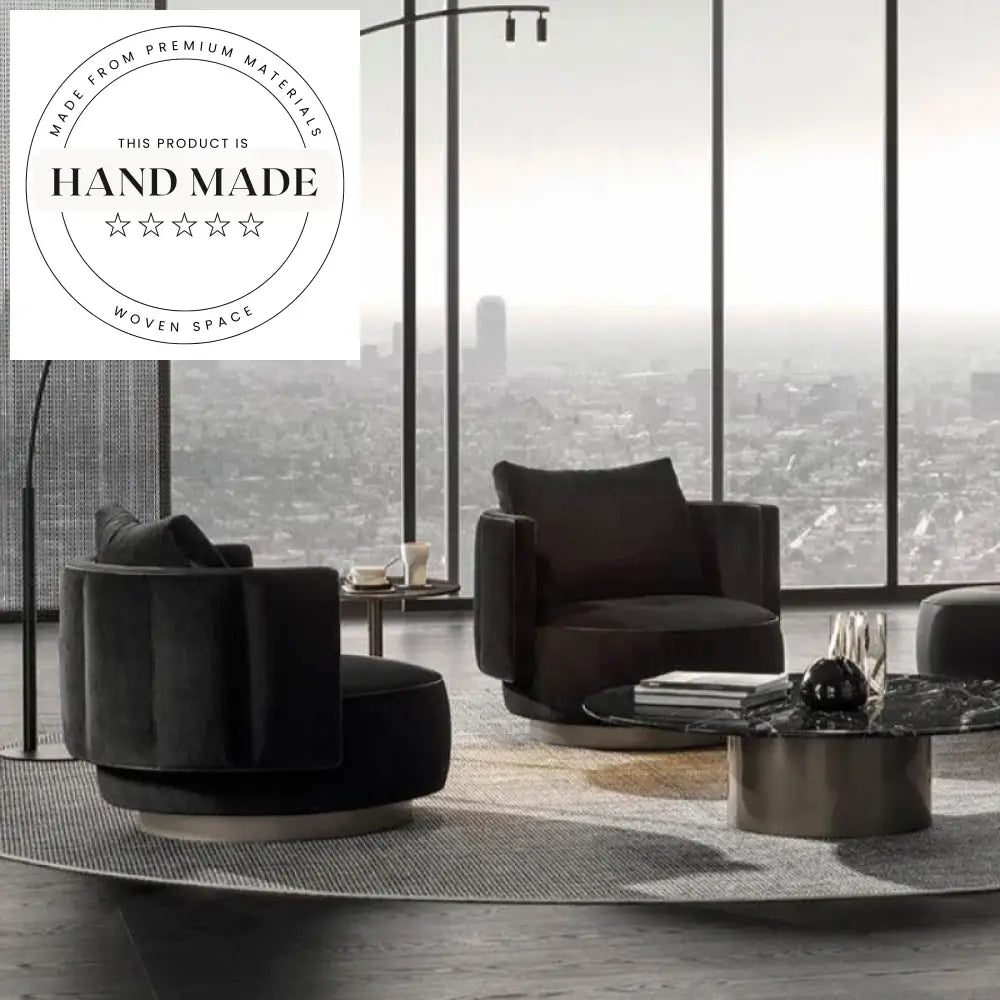 Modern Leather Upholstered Swivel Reclining Living Room Lounge Chair