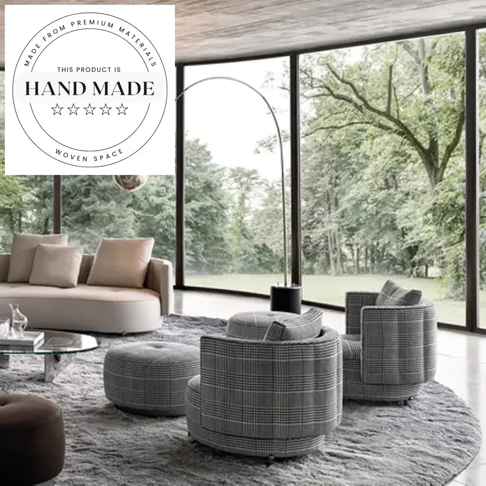 Modern Leather Upholstered Swivel Reclining Living Room Lounge Chair