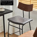 Modern Leatherette Bar Stool with Black Metal Legs for Kitchen Counter