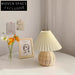 Modern LED Dimming Fabric Lampshade Table Lamp for Bedroom Desk Decor