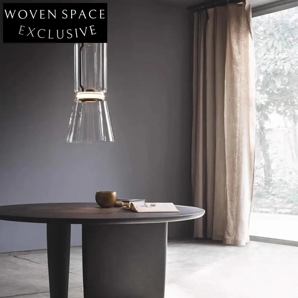 Modern LED Glass Tunnel Floor Lamp with Transparent Lampshade for Home Decor