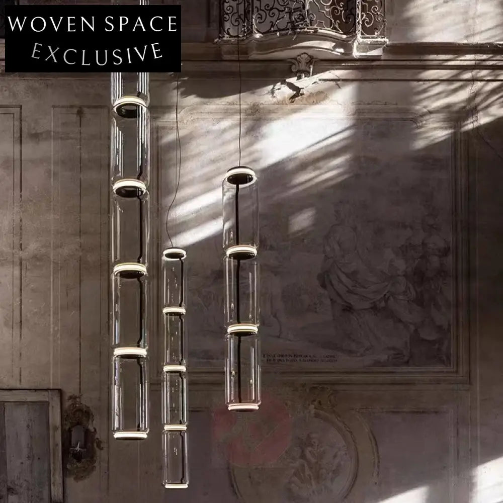 Modern LED Glass Tunnel Floor Lamp with Transparent Lampshade for Home Decor