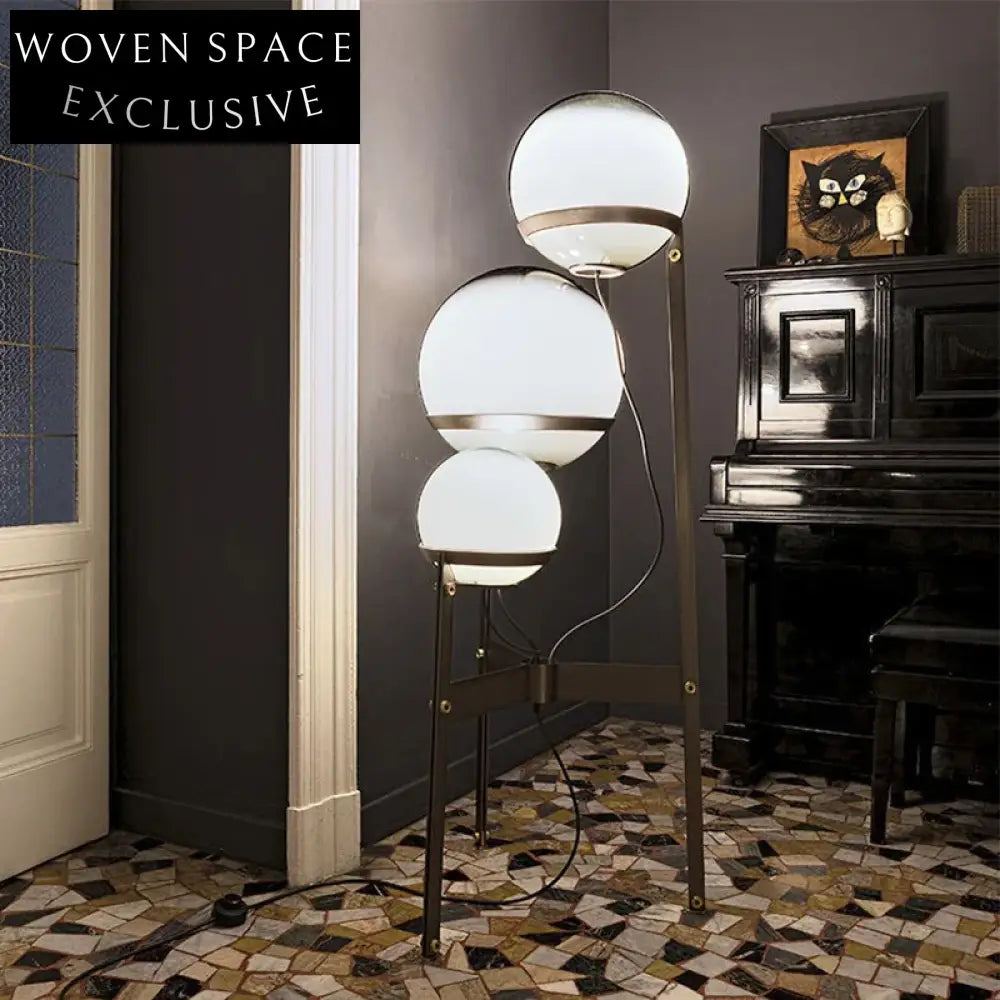 Modern LED Outdoor Garden Patio Night Light Floor Lamp Metal Glass Ball