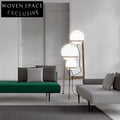 Modern LED Outdoor Garden Patio Night Light Floor Lamp Metal Glass Ball