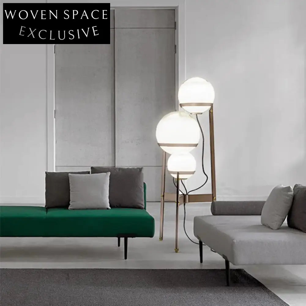 Modern LED Outdoor Garden Patio Night Light Floor Lamp Metal Glass Ball