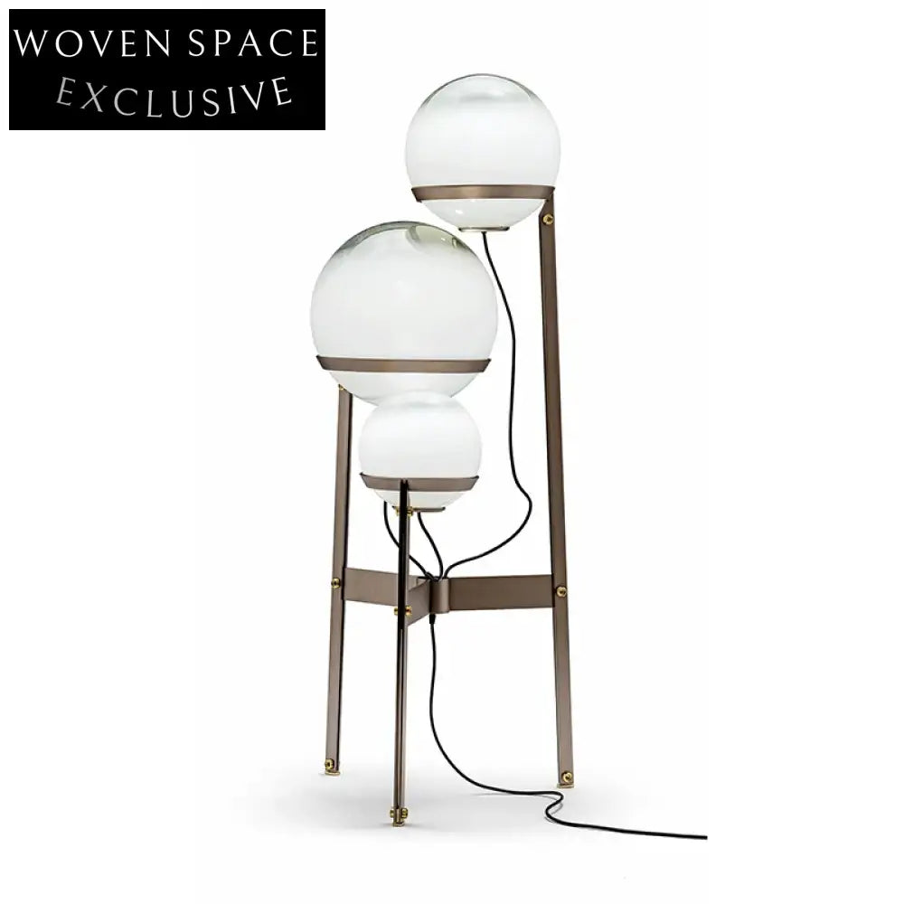 Modern LED Outdoor Garden Patio Night Light Floor Lamp Metal Glass Ball