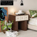 Modern Light Luxury 3-Drawer Density Board Bedroom Storage Bedside Table