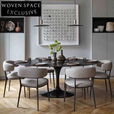 Modern Light Luxury Aluminum Frame Brown Leather Dining Chair for Home Restaurant