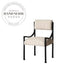 Modern Light Luxury Fabric Upholstered Solid Wood Armrest Dining Chair