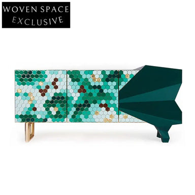 Modern Light Luxury Honeycomb Design Living Room TV Cabinet