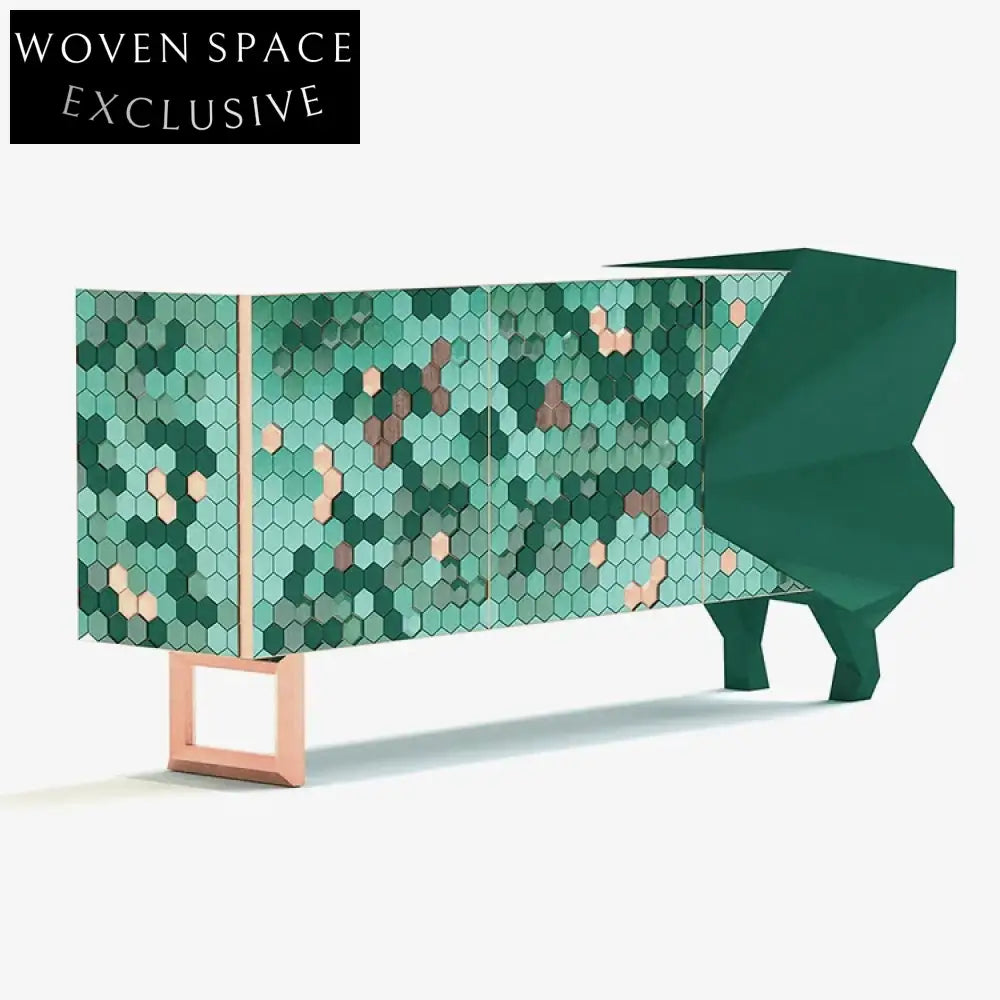 Modern Light Luxury Honeycomb Design Living Room TV Cabinet