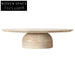 Modern Light Luxury Living Room Natural Travertine Stone Round Coffee Table