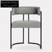 Modern Light Luxury Restaurant Dining Room Stainless Steel Leather Fabric Dinner Chair