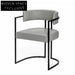 Modern Light Luxury Restaurant Dining Room Stainless Steel Leather Fabric Dinner Chair