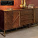 Modern Light Luxury Solid Pine Wood Dining Storage Sideboard Cabinet
