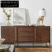 Modern Light Luxury Solid Pine Wood Dining Storage Sideboard Cabinet
