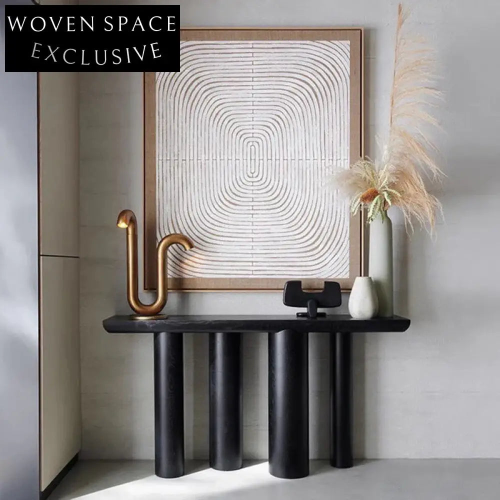 Modern Light Luxury Solid Wood Console Table for Entryway Living Room Hallway