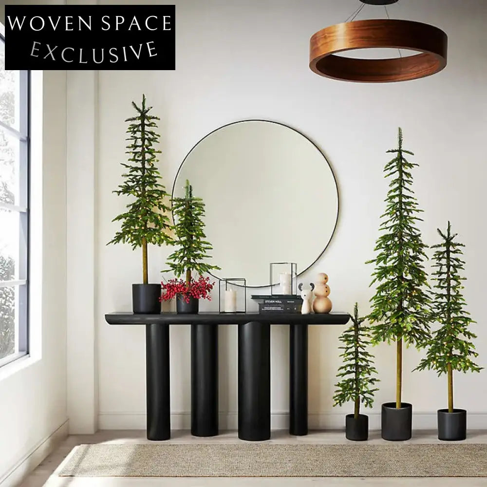 Modern Light Luxury Solid Wood Console Table for Entryway Living Room Hallway