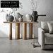 Modern Light Luxury Solid Wood Console Table for Entryway Living Room Hallway