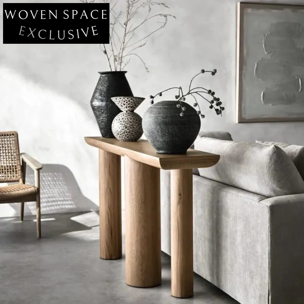 Modern Light Luxury Solid Wood Console Table for Entryway Living Room Hallway