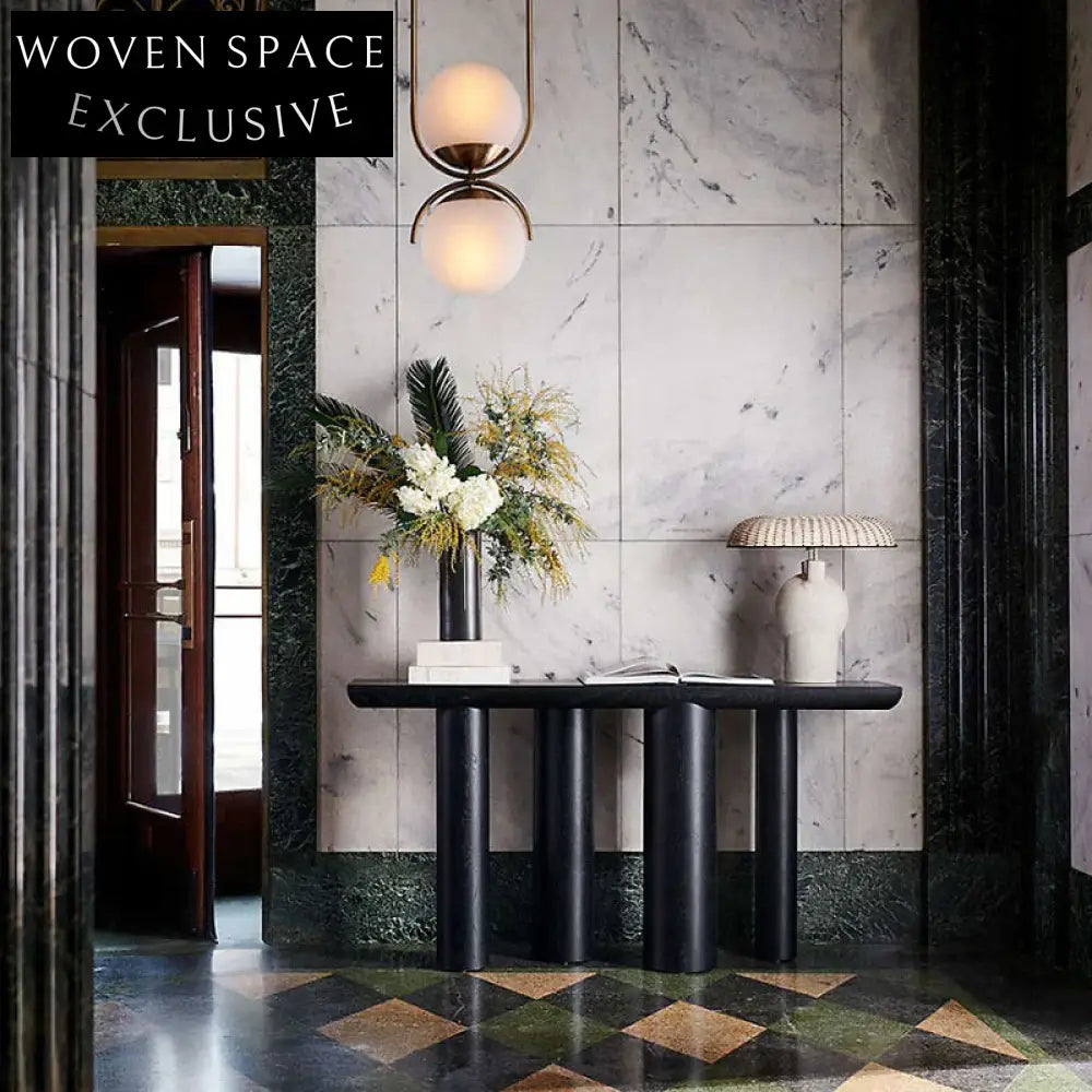 Modern Light Luxury Solid Wood Console Table for Entryway Living Room Hallway