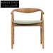Modern Light Luxury Wooden Dining Chair with Fabric Cushion