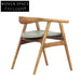 Modern Light Luxury Wooden Dining Chair with Fabric Cushion