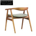 Modern Light Luxury Wooden Dining Chair with Fabric Cushion