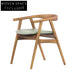 Modern Light Luxury Wooden Dining Chair with Fabric Cushion