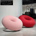 Modern Liquid Soft Fabric Doughnut Ottoman - Contemporary Lounge Room Furniture