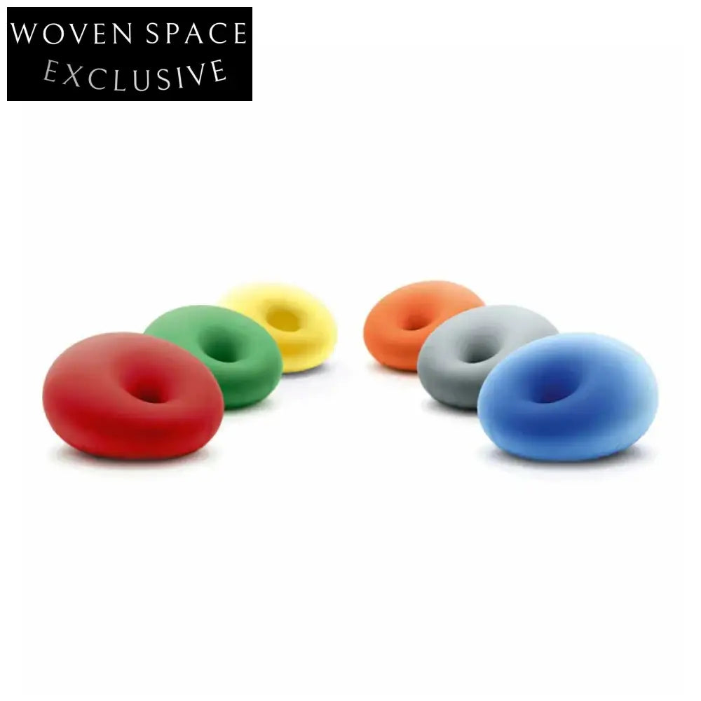 Modern Liquid Soft Fabric Doughnut Ottoman - Contemporary Lounge Room Furniture
