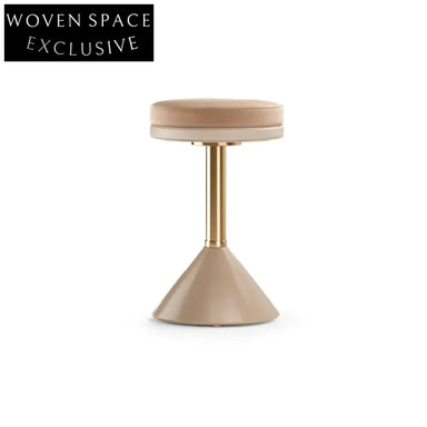 Modern Living Room Fabric Bench with Wooden Base and Steel Accents