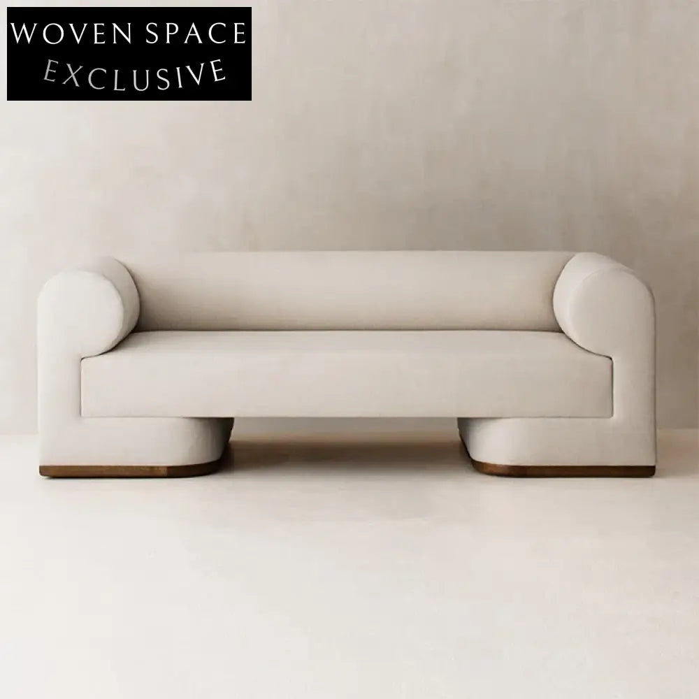Modern Living Room Fabric Sofa, Solid Wood Frame, Contemporary Design Couch
