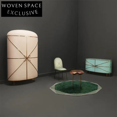 Modern Living Room Side Board Cabinet Hotel Lobby Metal Wooden Storage