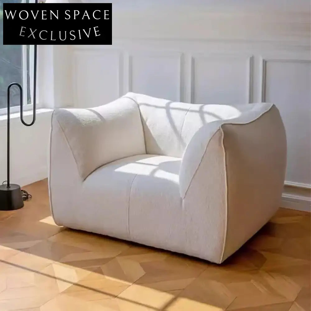 Modern Low Reading Fabric Leather Living Room Lounge Armchair