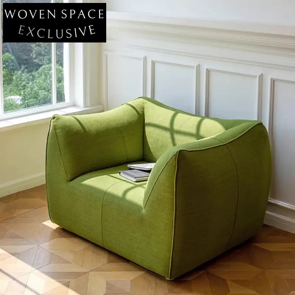 Modern Low Reading Fabric Leather Living Room Lounge Armchair