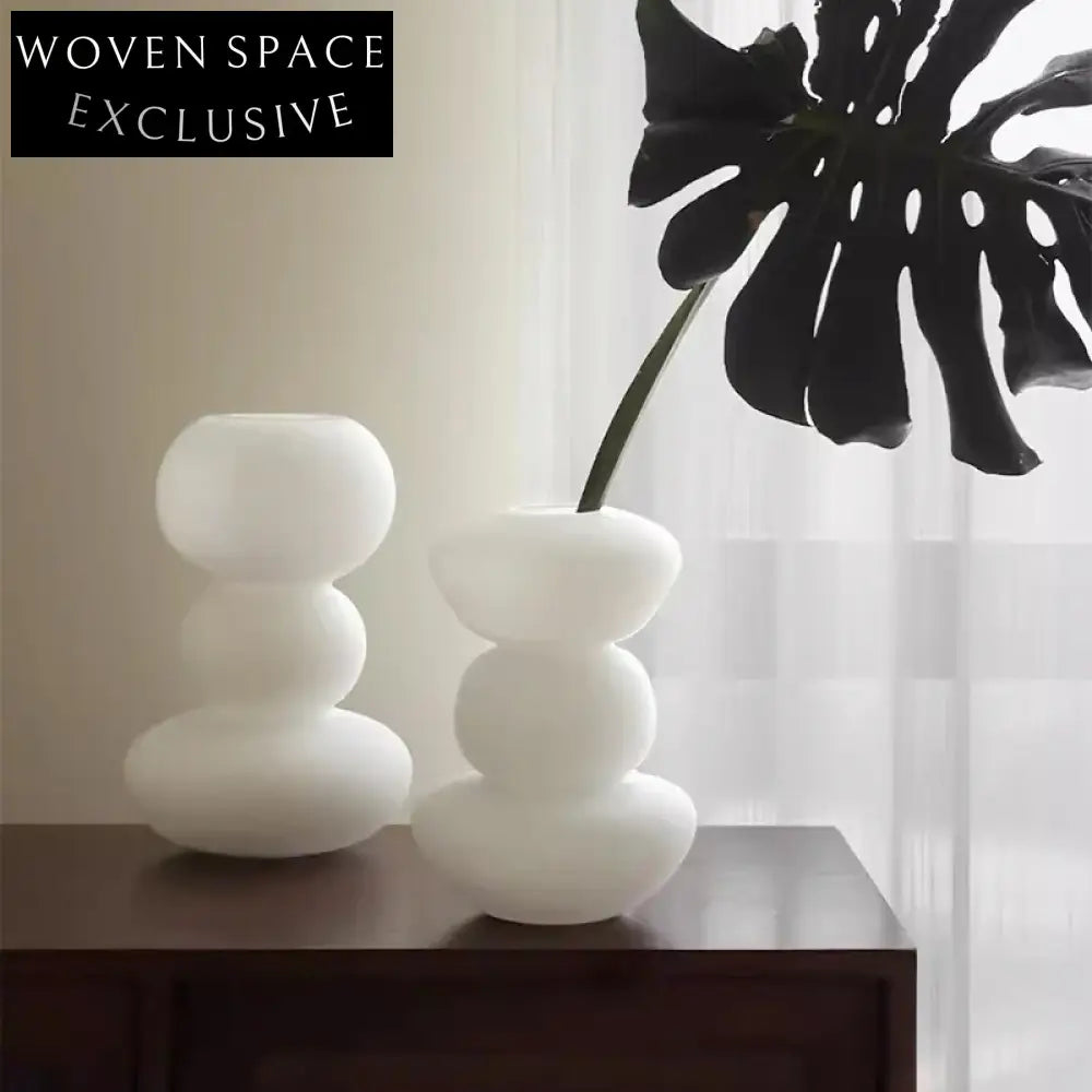 Modern Luxurious Glass Flower Vase Set for Elegant Desktop Decor